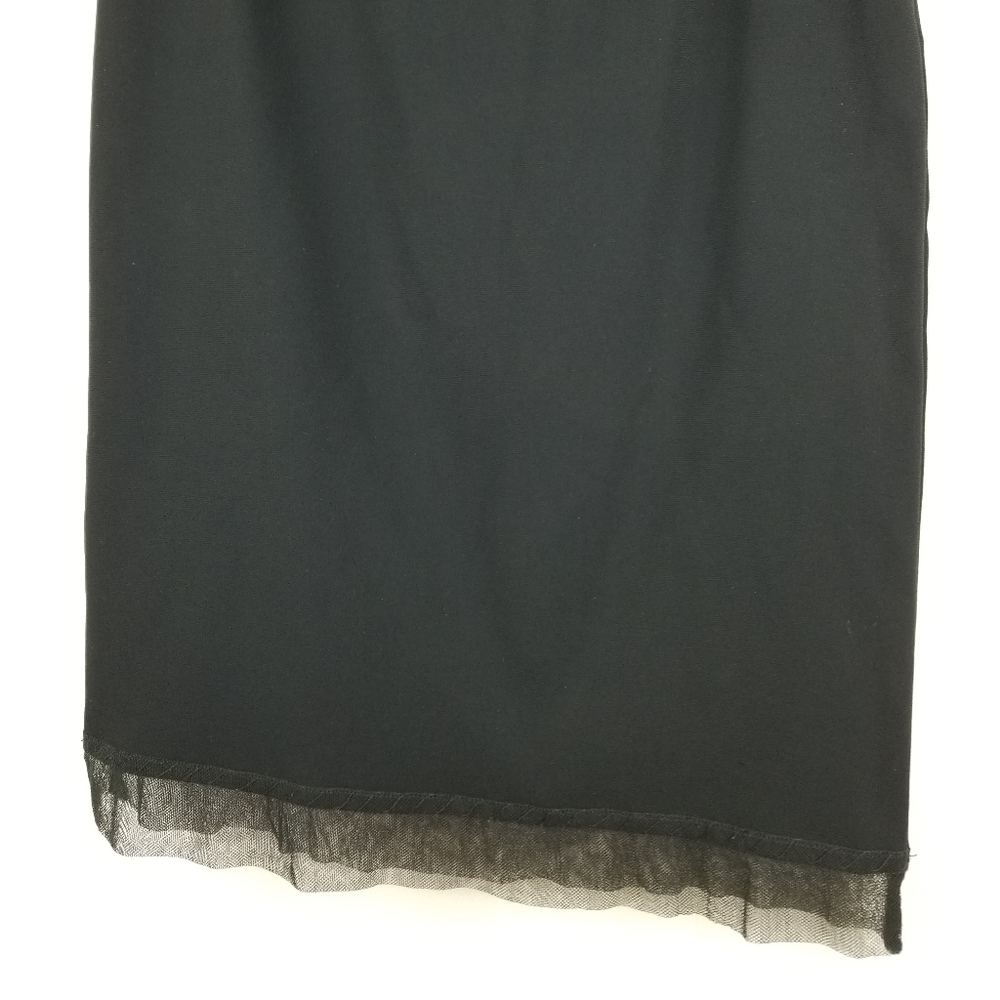 Vintage Moschino Couture Skirt Black Darted Mesh Trim Hem Pencil Womens Size 6 - Picture 6 of 13